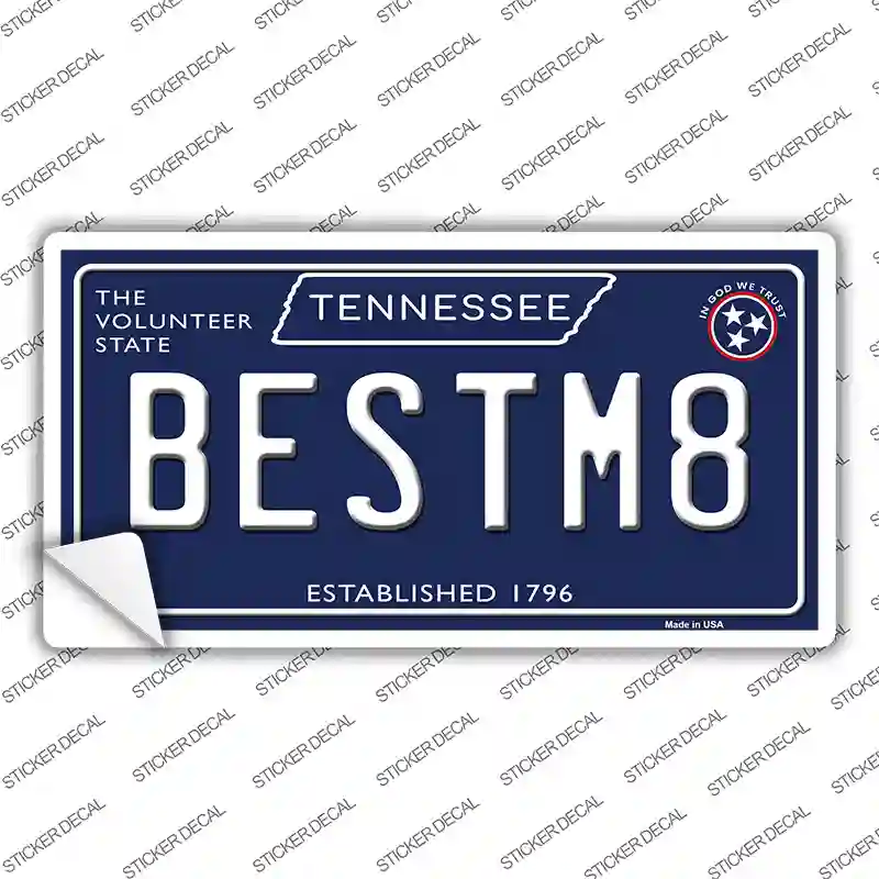 Best M8 Tennessee Blue Novelty Sticker Decal Small