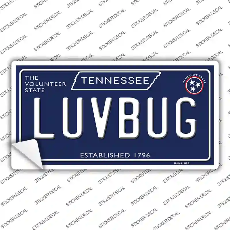 Luv Bug Tennessee Blue Novelty Sticker Decal Small