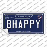 B Happy Tennessee Blue Novelty Sticker Decal Small