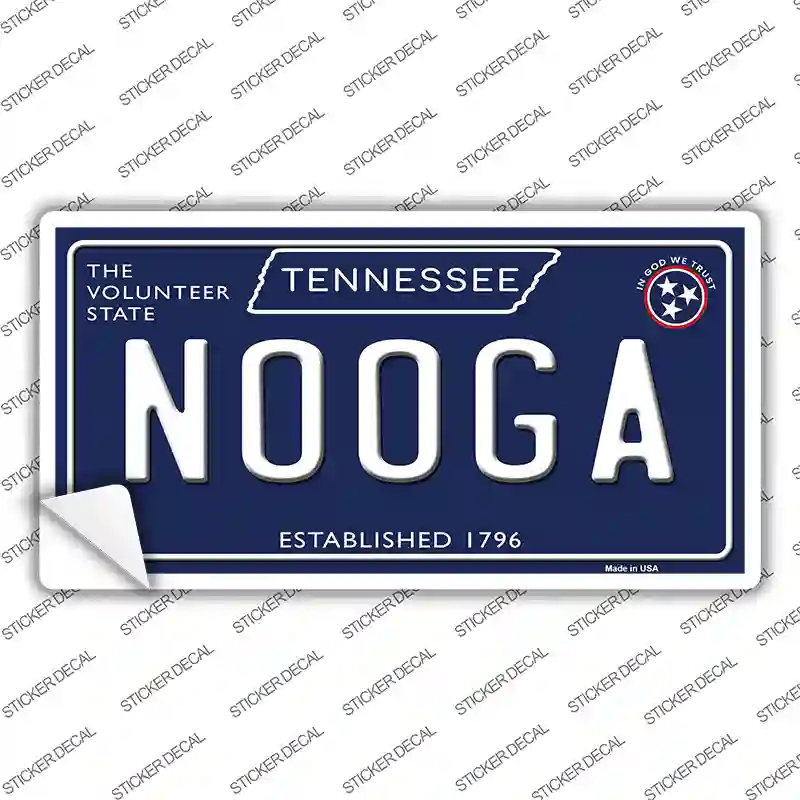 Nooga Tennessee Blue Novelty Sticker Decal Small