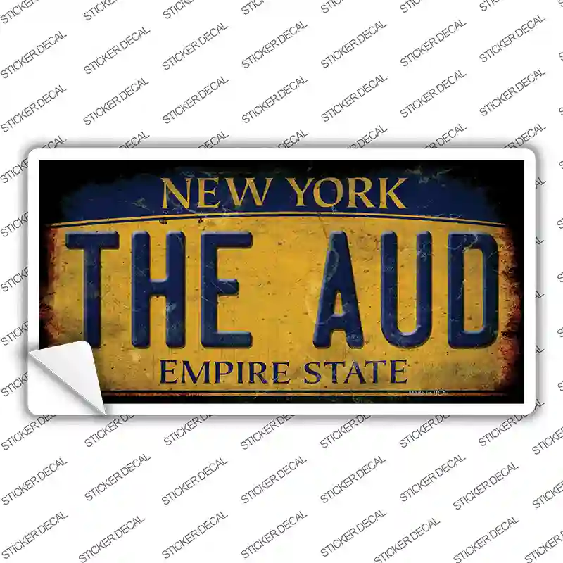 The Aud New York Yellow Novelty Sticker Decal Small