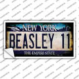 Beasley 11 New York Blue Novelty Sticker Decal Small