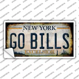 Go Bills New York White Novelty Sticker Decal Small