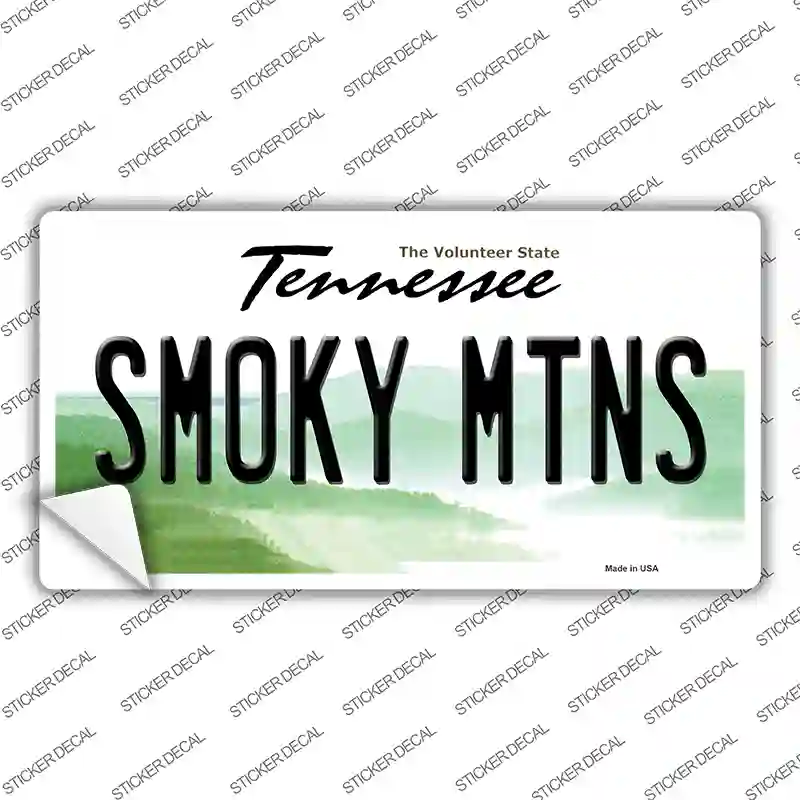 Smoky Mtns Tennessee Novelty Sticker Decal Small