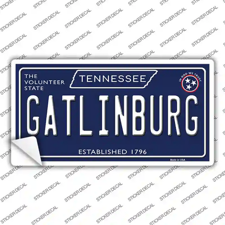 Gatlinburg Tennessee Blue Novelty Sticker Decal Small