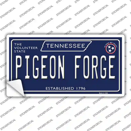 Pigeon Forge Tennessee Blue Novelty Sticker Decal Small