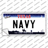 Texas Navy Novelty Sticker Decal Small