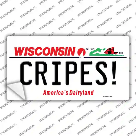 Cripes Wisconsin Novelty Sticker Decal Small