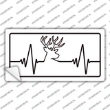 Deer Heart Beat Novelty Sticker Decal
