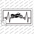 Motorcycle Heart Beat Novelty Sticker Decal Small