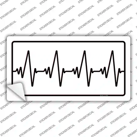 Heart Beats Novelty Sticker Decal