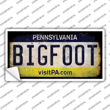 Bigfoot Pennsylvania Novelty Sticker Decal Small