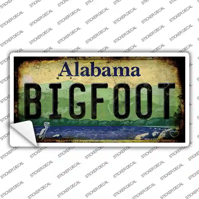 Bigfoot Alabama Novelty Sticker Decal Small