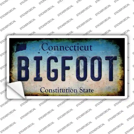 Bigfoot Connecticut Novelty Sticker Decal Small