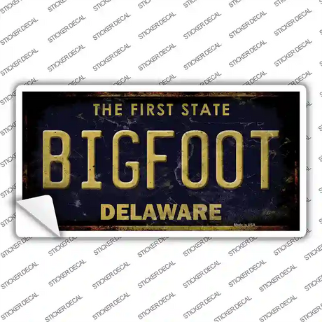 Bigfoot Delaware Novelty Sticker Decal Small