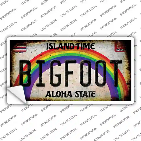 Bigfoot Hawaii Novelty Sticker Decal Small