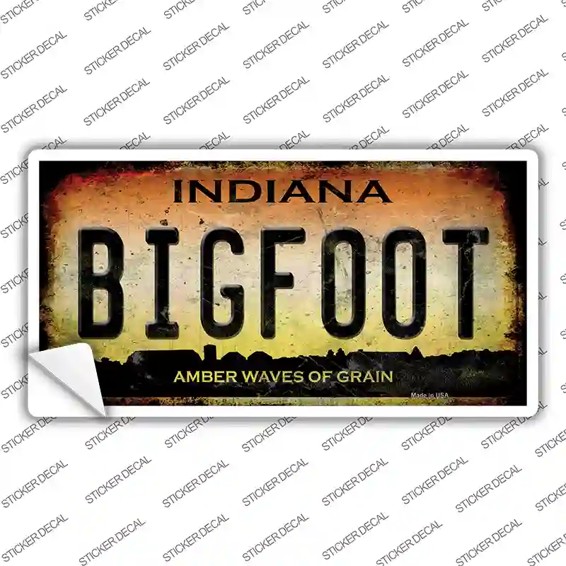 Bigfoot Indiana Novelty Sticker Decal Small