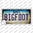 Bigfoot Iowa Novelty Sticker Decal Small