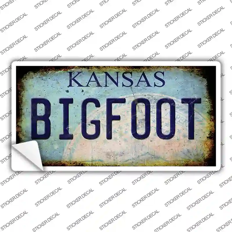 Bigfoot Kansas Novelty Sticker Decal Small