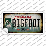 Bigfoot Louisiana Novelty Sticker Decal Small