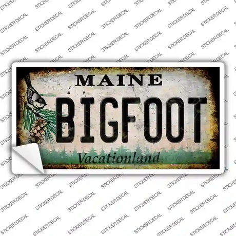 Bigfoot Maine Novelty Sticker Decal Small