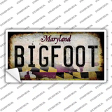 Bigfoot Maryland Novelty Sticker Decal Small