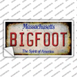 Bigfoot Massachusetts Novelty Sticker Decal Small