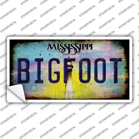 Bigfoot Mississippi Novelty Sticker Decal Small