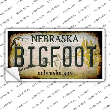 Bigfoot Nebraska Novelty Sticker Decal Small