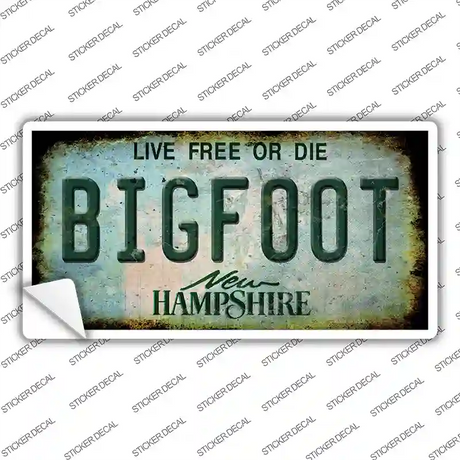 Bigfoot New Hampshire Novelty Sticker Decal Small