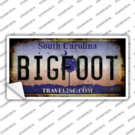 Bigfoot South Carolina Novelty Sticker Decal Small