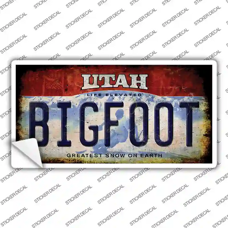 Bigfoot Utah Novelty Sticker Decal Small