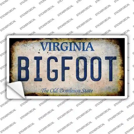 Bigfoot Virginia Novelty Sticker Decal Small