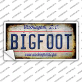 Bigfoot Washington DC Novelty Sticker Decal Small