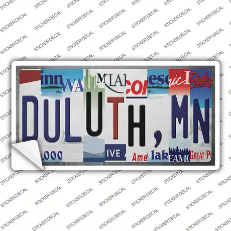 Duluth MN Strip Art Novelty Sticker Decal Small