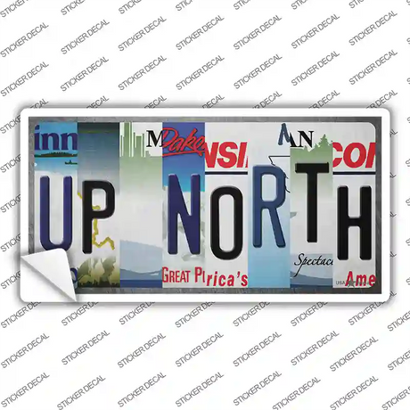 Up North Strip Art Novelty Sticker Decal Small