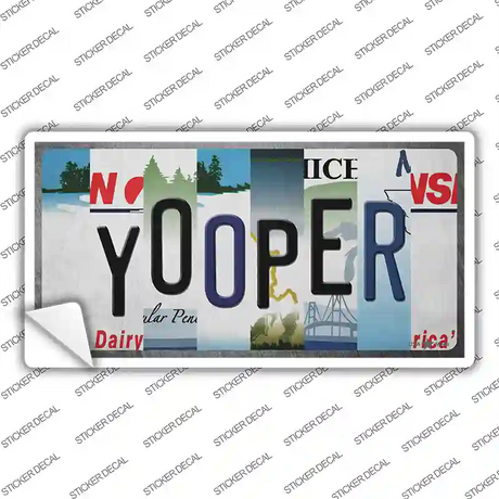 Yooper Strip Art Novelty Sticker Decal Small