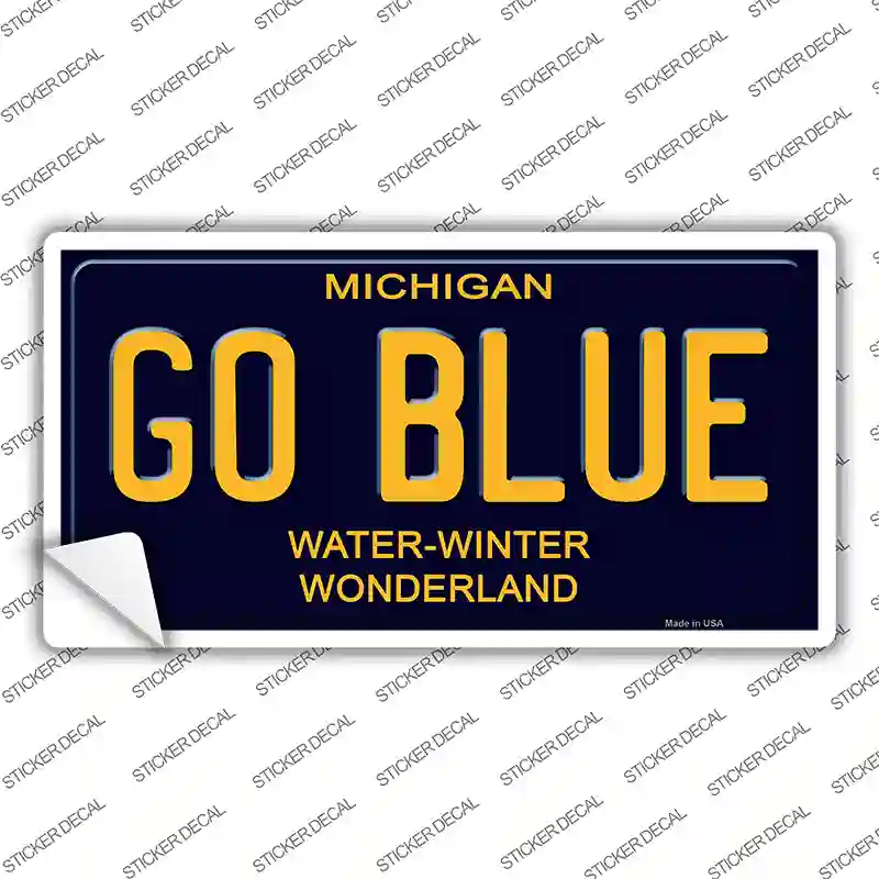 Go Blue Michigan Blue Novelty Sticker Decal