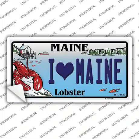 I Heart Maine Lobster Novelty Sticker Decal Small