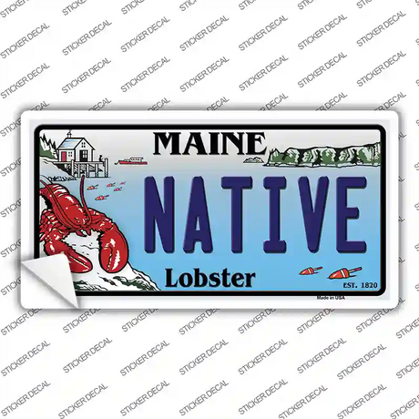 Native Maine Lobster Novelty Sticker Decal Small