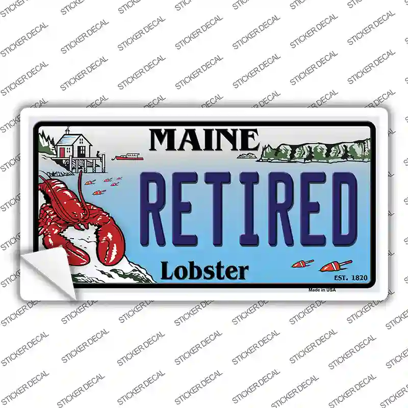 Retired Maine Lobster Novelty Sticker Decal Small