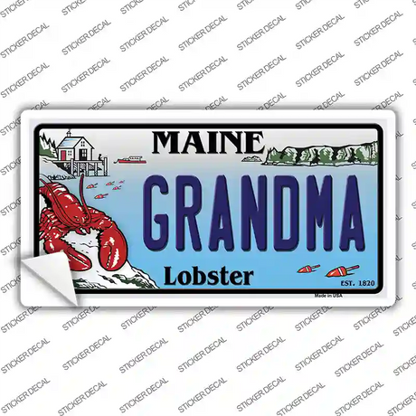 Grandma Maine Lobster Novelty Sticker Decal Small