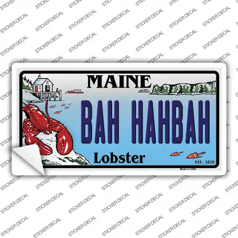 Bah Hahbah Maine Lobster Novelty Sticker Decal Small