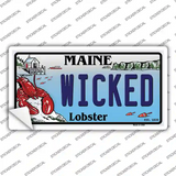 Wicked Maine Lobster Novelty Sticker Decal Small