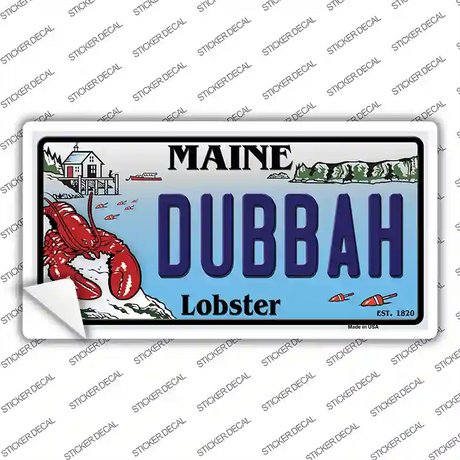 Dubbah Maine Lobster Novelty Sticker Decal Small