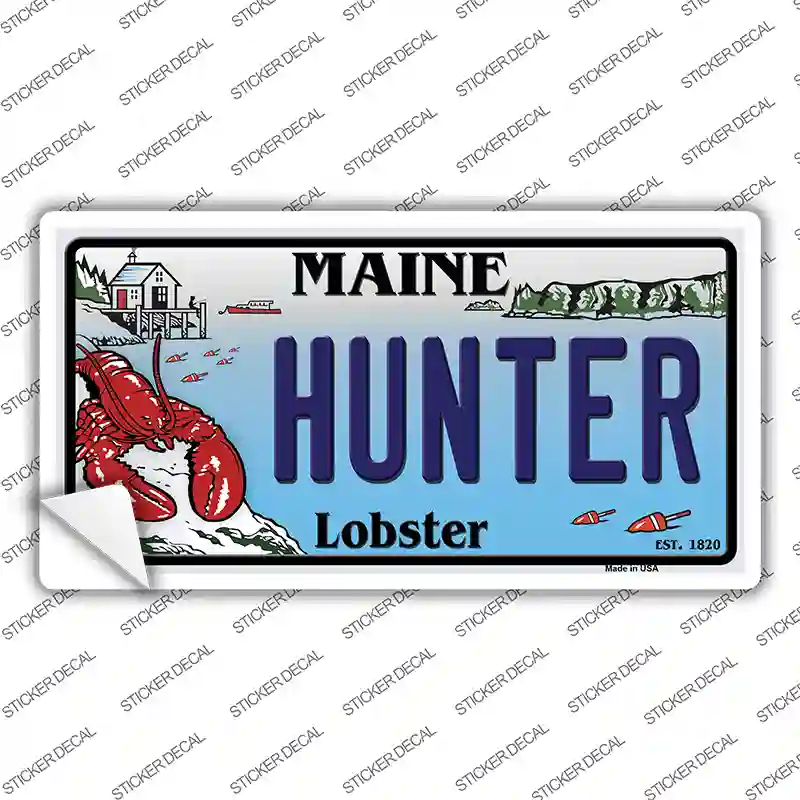 Hunter Maine Lobster Novelty Sticker Decal Small