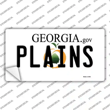 Plains Georgia Novelty Sticker Decal Small