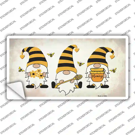 Gnomes Honeybees Novelty Sticker Decal Small