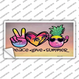 Peace Love Summer Novelty Sticker Decal Small