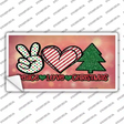 Peace Love Christmas Novelty Sticker Decal Small